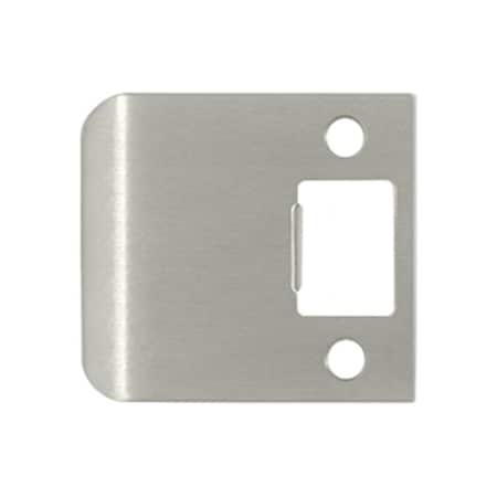 Dendesigns 2.25 in. Overall Extended Lip Strike Plate; Satin Nickel - Solid DE843267